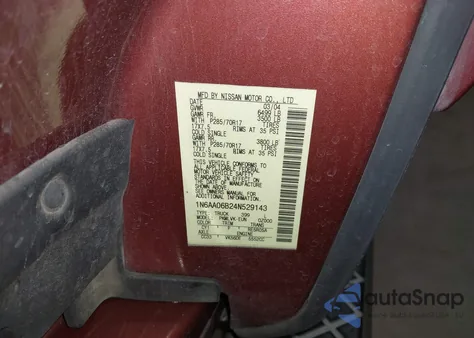 2004 Nissan Titan Le z USA, uszkodzony, nr VIN 1N6AA06B24N529143